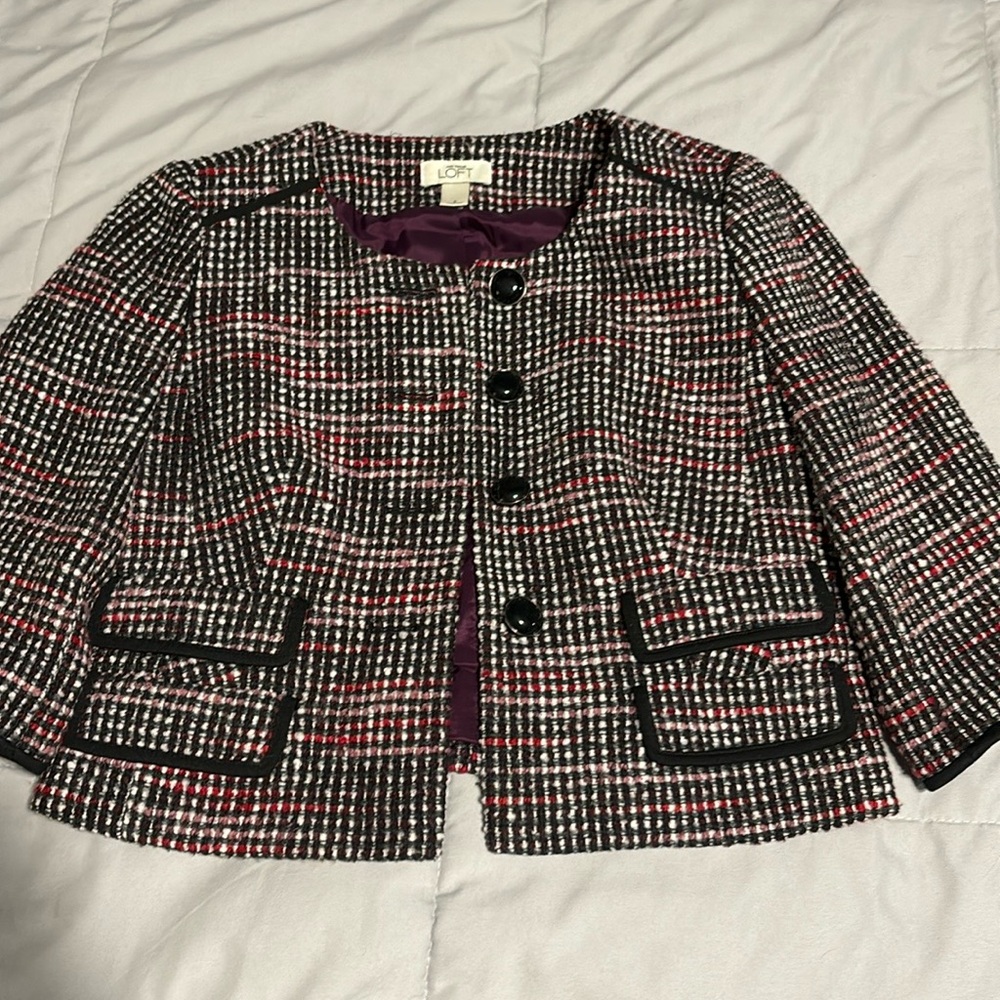 LOFT Multicolor Tweed Blazer